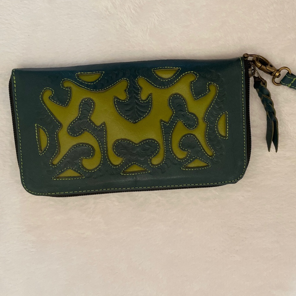 Western Motif Clutch - Green tones